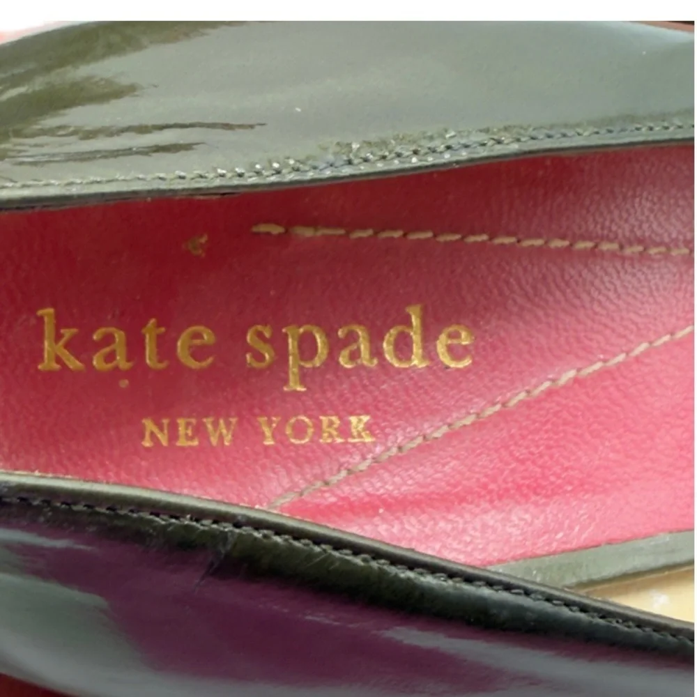 Kate Spade Green Heels with Peep-Toe Design
